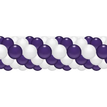 Balónek Balónková girlanda tmavěmodrá švestková-bílá 3 m balonky.cz b83037