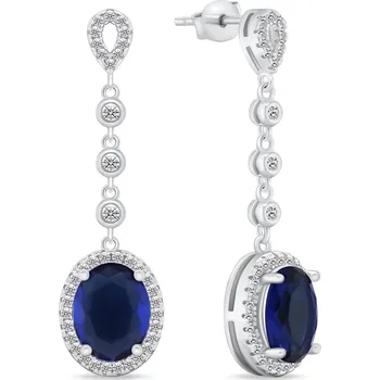 Náušnice Brilio Silver Elegantní visací stříbrné náušnice se zirkony EA969WB + 2 měsíce na vrácení zboží