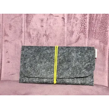 Šátek Filcové psaníčko šedo žluté - JEDNA BEDNA 0001929