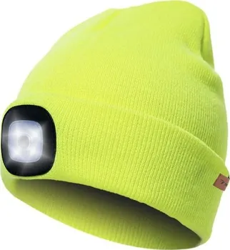 Čepice Trizand 226634 zimní čepice s baterkou neonově žlutá