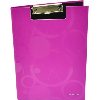 Vizitkář Podložka psací NEO COLORI s klipem, dvojdeska, plast, růžová