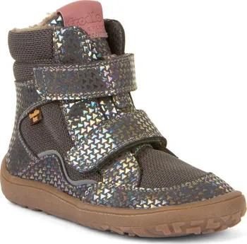 Dívčí zimní obuv Froddo Barefoot G3160205-10 šedá/stříbrná