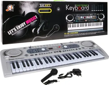 Hudební nástroj pro děti Keyboard s příslušenstvím 70 cm stříbrný