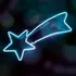 Vánoční osvětlení FK technics LED Neon kometa 65 cm ledová modrá