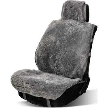Podsedák Autopotah z jehněčí kožešiny Premium Fellhof tmavě šedá