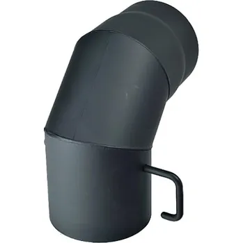 Kouřovod V.A.P.K. Koleno 160/90°/1,5 mm s klapkou černá