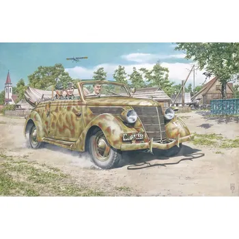 Plastikový model Roden 1/35 Ford V8-G81 Cabriolet (4x camo)