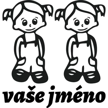 samolepka Samolepka Dítě v autě - dvě holky