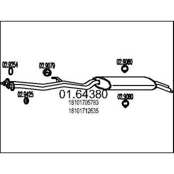 Auto-moto Zadní tlumič výfuku MTS 01.64380