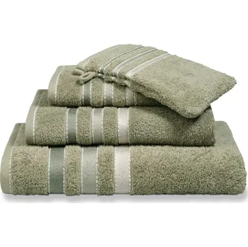 Ručník Vandyck Ručník Prestige Lines Smoke green - 60x110 cm