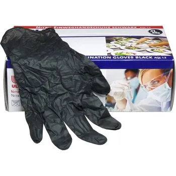 Vyšetřovací rukavice Rukavice nitril XL nepudrované, 100ks, černé - 1000 ks