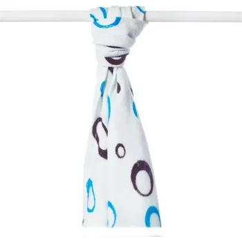 Kikko osuška Bambusová linie kolekce Squares&Circles 90x100 cm 1 ks Barva: Cyan Squares