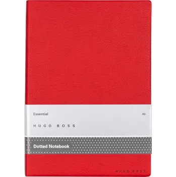 Zápisník Poznámkový zápisník Hugo Boss Essential Storyline červený, tečkovaný
