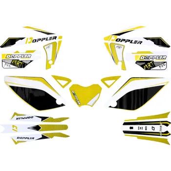 Sada samolepek Doppler bílá-černá-žlutá, Rieju MRT 42898