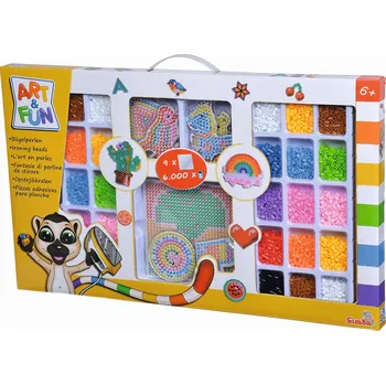zažehlovací korálek Simba Toys Art&Fun Velká sada zažehlovacích korálků 6 000 ks a 9 šablon