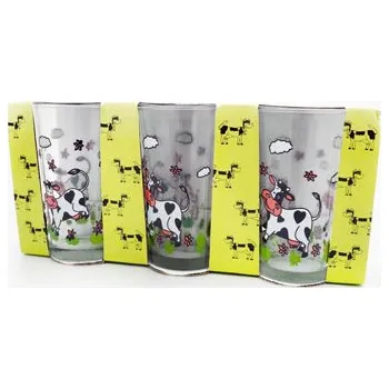 Sklenice PRESTIGE Sklenice vzor Kravička 3 x 230ml