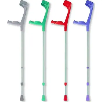 222 KL-AS, Francouzská berle anatomická, barva opěrky červená, držadlo pro pravou ruku