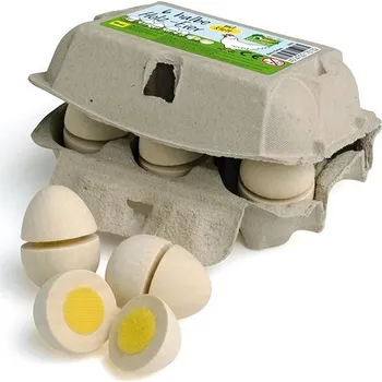 Dětská kuchyňka ERZI CZ Vejce bílá ke krájení v krabičce