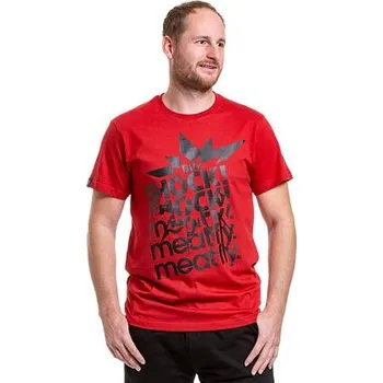 Meatfly pánské tričko Big Shock Shattered Dark Red | Červená | Velikost S | 100% bavlna
