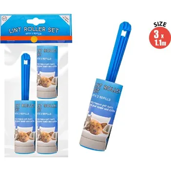 Váleček na chlupy NOMESS - lepicí váleček na šaty + 2 roličky