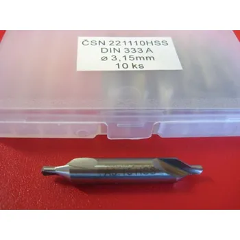 Vrták Vrták středící 60°-vybrušovaný A3,15 HSS CSN 221110