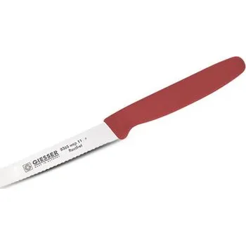 Kuchyňský nůž Giesser Nůž zubatý univerzální G 8365 110 mm červená