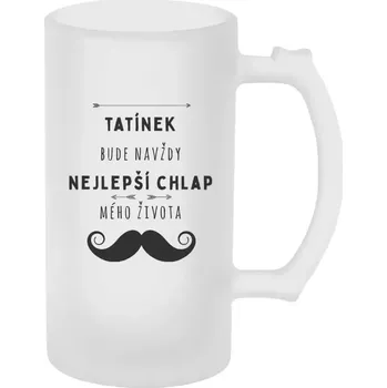 Sklenice Půllitr skleněný matný Tatínek bude navždy nejlepší chlap mého života
