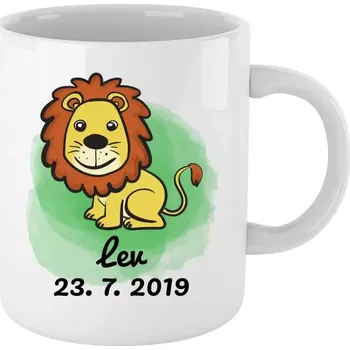 Narozeninový hrnek - Lev - bílý 330 ml