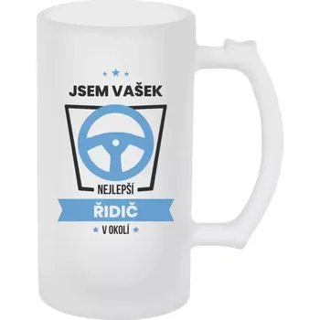 Sklenice Půllitr pro řidiče - Nejlepší v okolí - řidič - matný