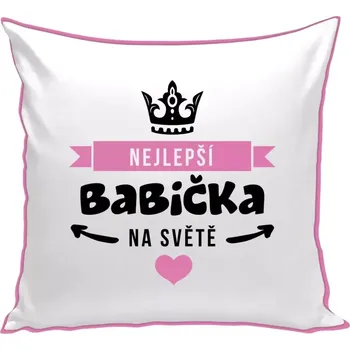 Polštář Polštář barevný 32x32 cm Nejlepší babička na světě