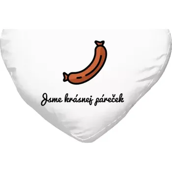 Polštář Polštář srdce 40x35 cm Jsme krásnej páreček - ona