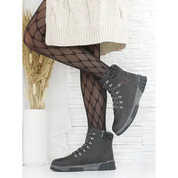 Dámská zimní obuv Chun sen Šedé kotníkové boty 27606-5G Velikost: 36