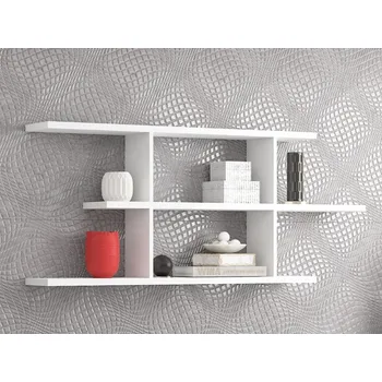 Obývací stěna Police LEHUA , bílá, 5 let záruka + vyzvednutí ZDARMA