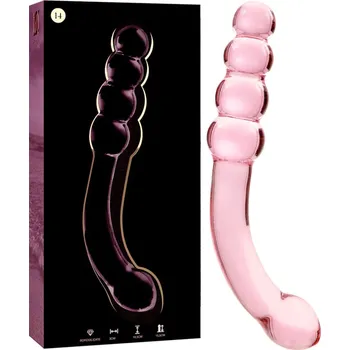 Dildo Ibiza Nebula Model 14 Dildo Borosilicate Glass 18.5x3cm Pink