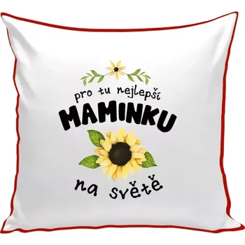 Polštář Polštář barevný 32x32 cm Pro nejlepší maminku na světě