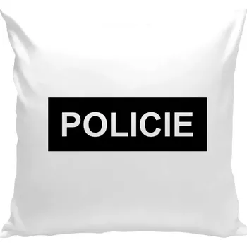 Polštář Polštář bílý 40x40 cm Policie