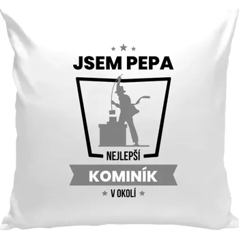 Polštář Polštář bílý 40x40 cm Nejlepší v okolí - kominík