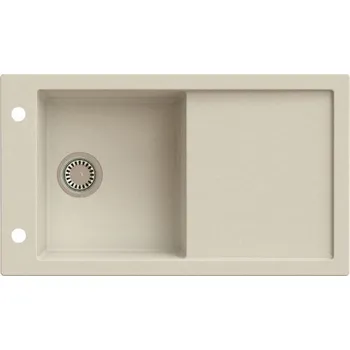 Granitový dřez Axis Tramontana 860.0E oboustranný s excentrem Caffe latte