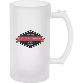 Sklenice Půllitr skleněný matný Všude dobře v... nejlíp