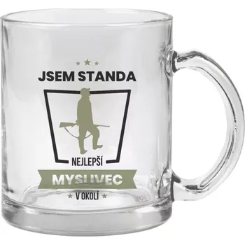 Hrnek 330 ml - skleněný Nejlepší v okolí - myslivec