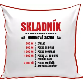 Polštář Polštář barevný 32x32 cm Hodinová sazba - skladník