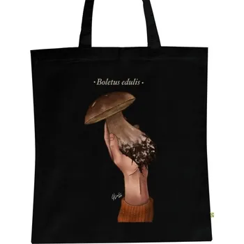 Nákupní taška BIO plátěná taška s potiskem Hřib smrkový, Taška do lesa
