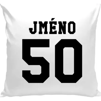 Polštář Polštář bílý 40x40 cm Věk a jméno