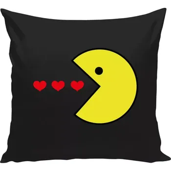 Polštář Polštář černý 40x40 cm Pac - man