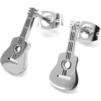 Náušnice Steel Jewelry Náušnice kytara z chirurgické oceli NS090190 dárkové balení zdarma