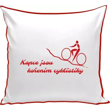 Polštář Polštář barevný 32x32 cm Kopce jsou kořením cyklistiky