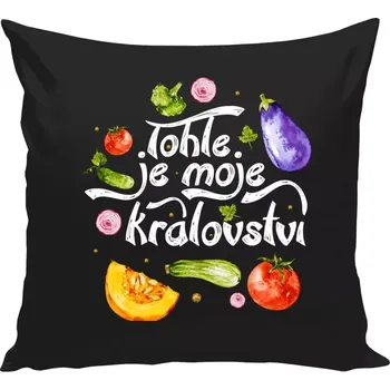 Polštář Polštář černý 40x40 cm Království