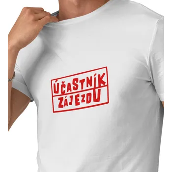 Pánské tričko Pánské triko bílé - Účastník zájezdu 4XL