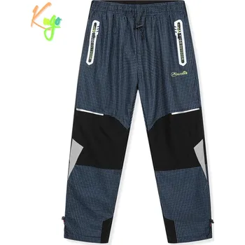 Chlapecké kalhoty Chlapecké zateplené outdoorové kalhoty - KUGO C8861, petrol / signální výšivka Barva: Petrol, Velikost: 158