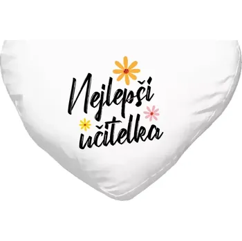 Polštář Polštář srdce 40x35 cm Nejlepší učitelka